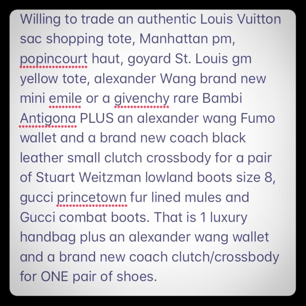 ISO gucci Princetown, combat boots, lowland boots